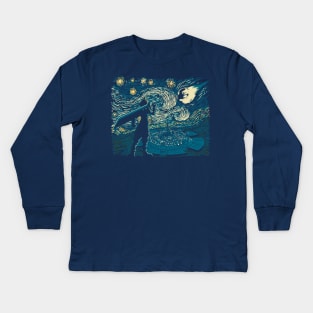 Starry Fantasy Kids Long Sleeve T-Shirt